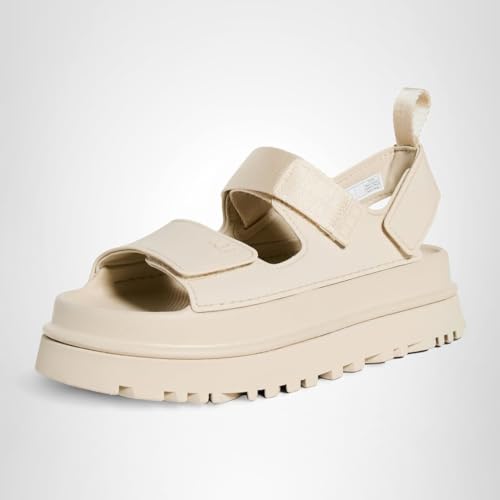 UGG Women's GOLDENGLOW Flat Sandal, SEA Salt, 8