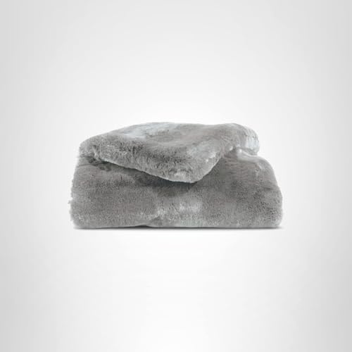 Cozy Earth Cuddle Blanket - Faux Fur Ultra-Soft Luxury Throw Blanket - Thick & Cozy Oversized Design for Lounging or Sharing - Machine Washable - Oversize Throw 80" x 60" Dove Grey