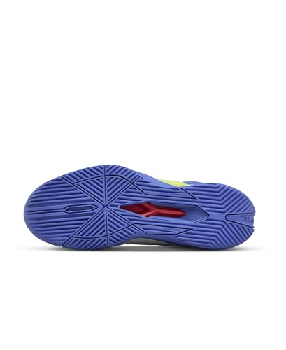 WILSON Rush Pro 4.5 Men's Tennis Shoes, White/Amparo Blue/Safety Yellow, 11