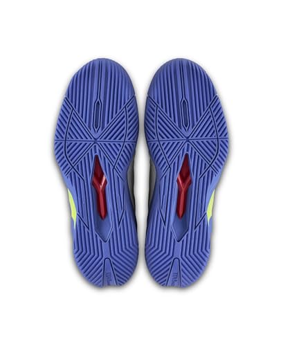 WILSON Rush Pro 4.5 Men's Tennis Shoes, White/Amparo Blue/Safety Yellow, 11