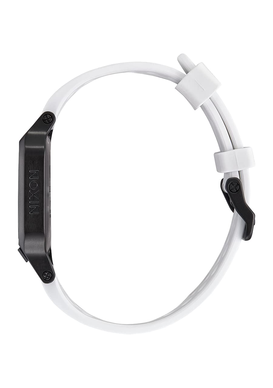 NIXON Heat A1320 - Digital Watch for Men and Women - 100M Water Resistant Exercise Workout and Running Watch - Mens Ultra Thin Lightweight Sport Watches - Custom 38 mm LCD Display, 20mm PU Band