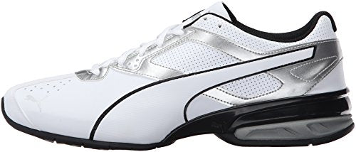 PUMA Men's TAZON 6 FM Cross Training Sneaker, Puma White-Puma Silver-Puma Black, 10.5