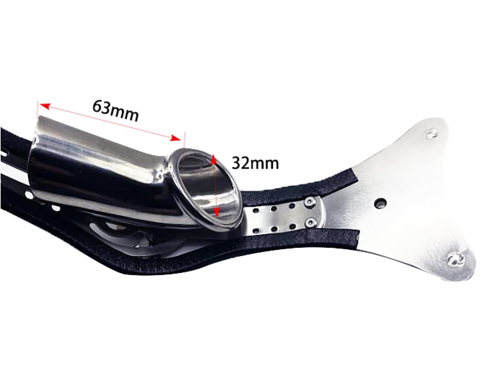 Stainless Steel Push Lock Version Male Chastity Belt with cage Adjustable Chain Detail Pants Waist 76-100cm (Black with Butt Plug)