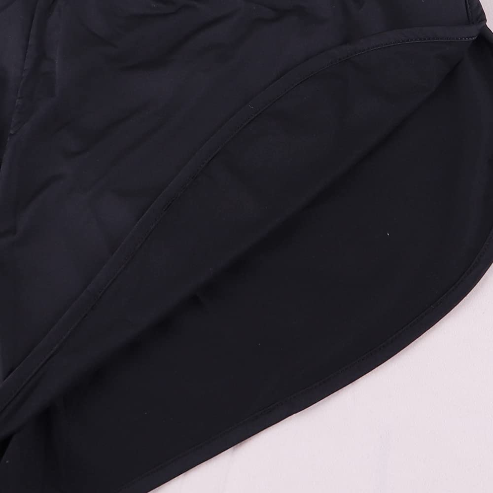 Mens Boxer Briefs with Large Split Sides No Inner Lining Black Color Size M