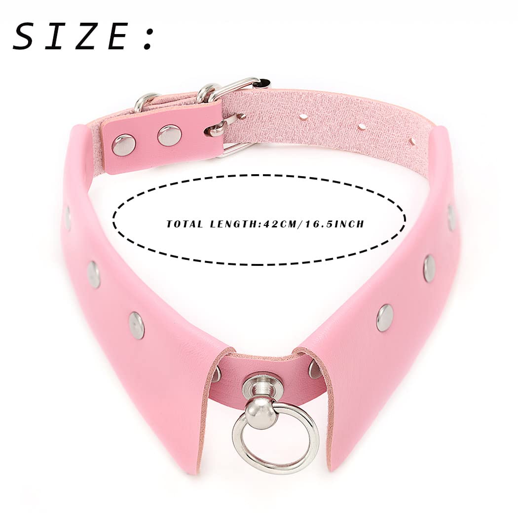Sissy Collar Choker Necklace Pink Punk Nightclub Jewelry Accessories for Women