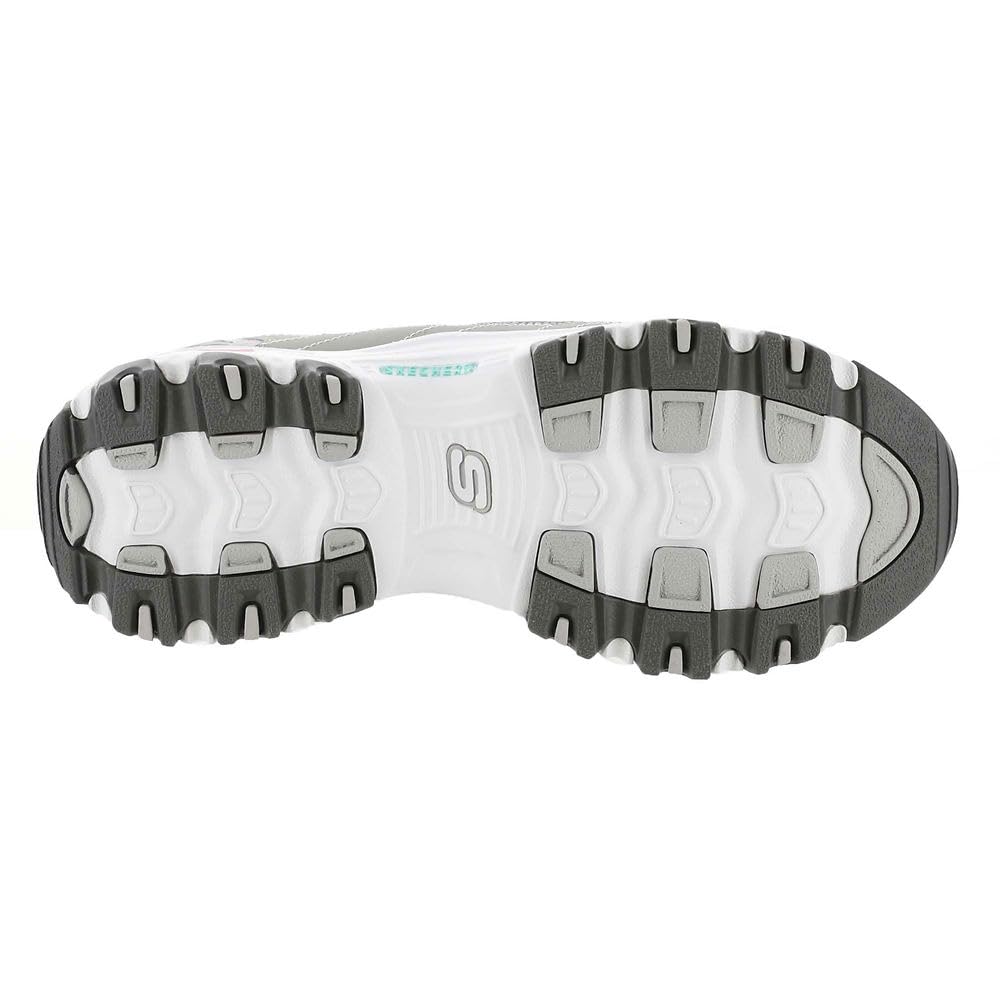 Skechers Women's Hands Free Slip-INS D'Lites Sneaker, Grey Light Pink=GYLP, 8.5 Wide