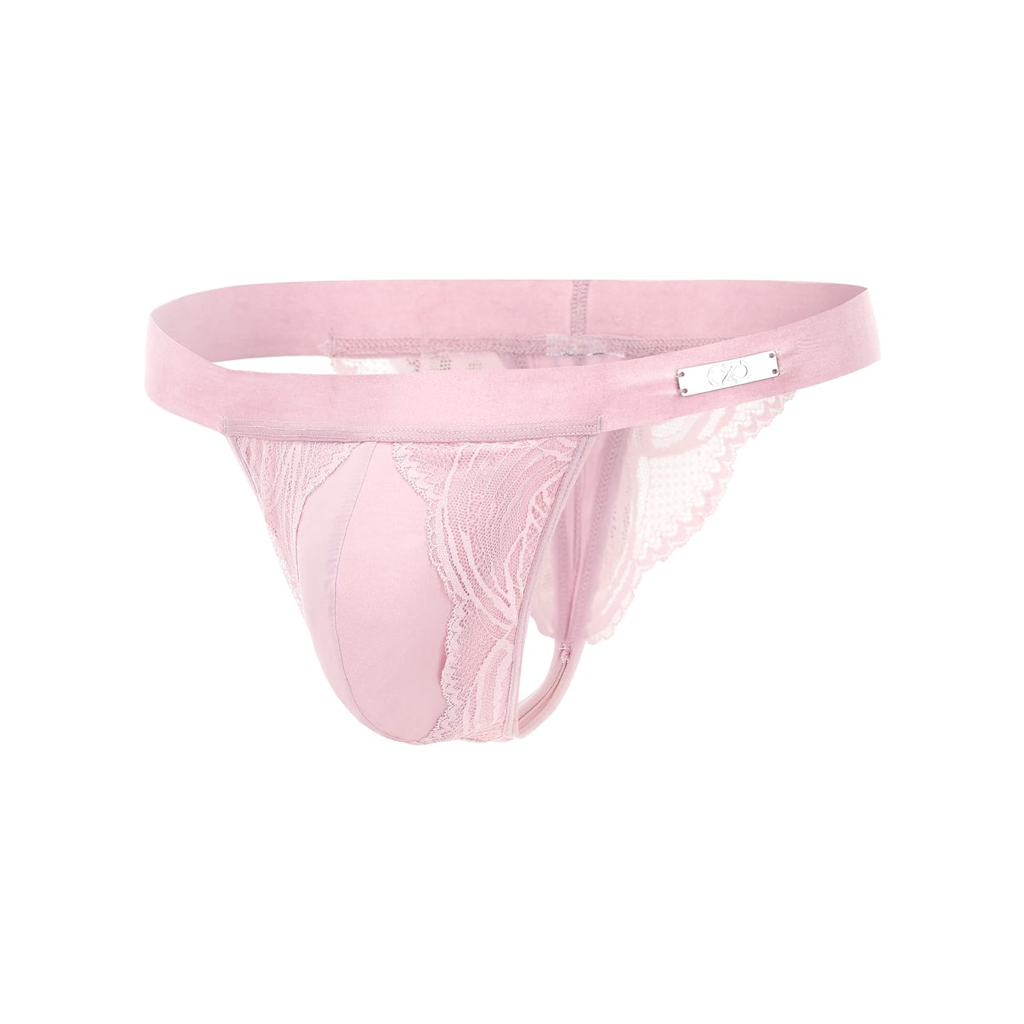 BSZN Men's Lace Side Jockstrap, Pink,Sexy Brief for Men