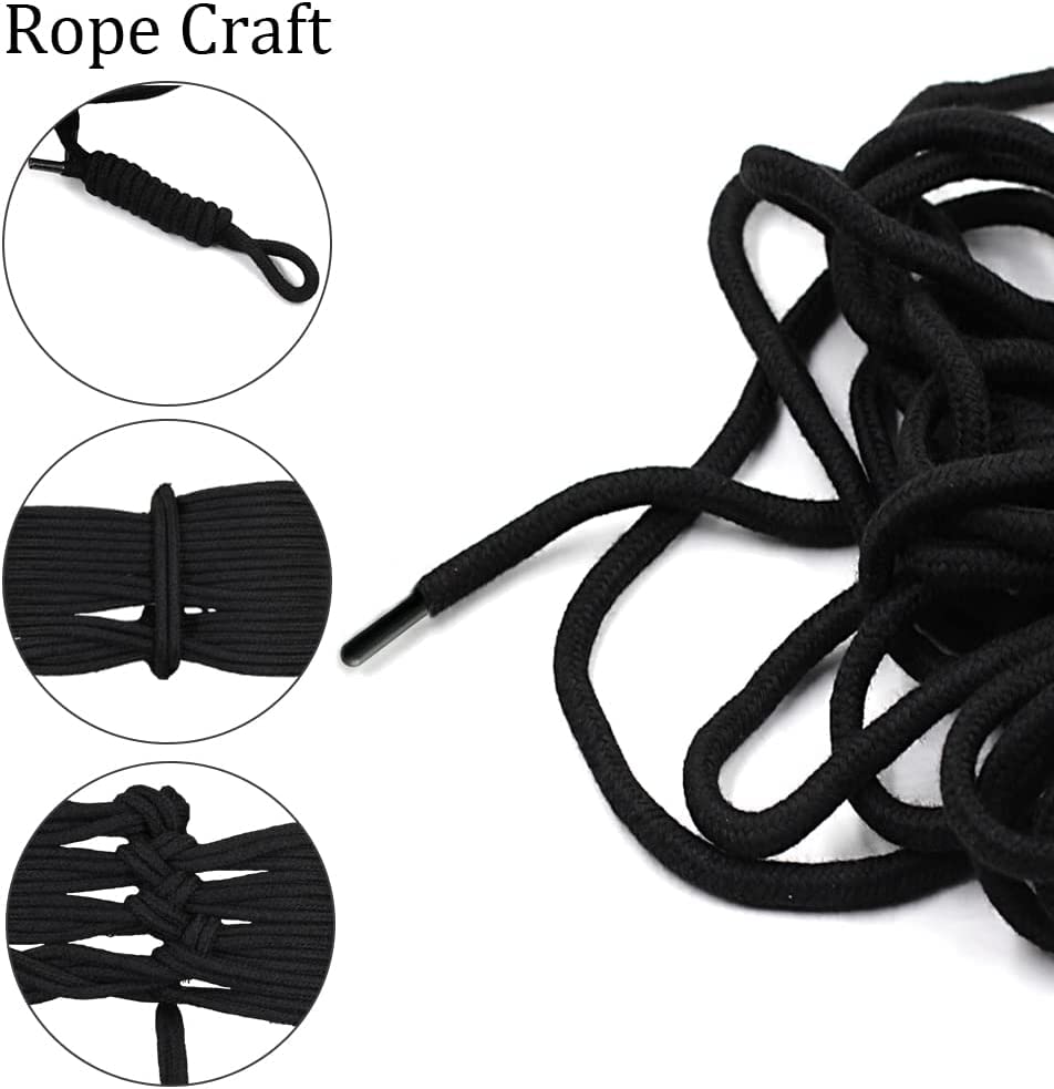 4 X 10m Sex Bondageseil, Weiches-Fesselseil Schwarz Baumwollseil Für sm Sexspielzeug,bondageset fessel Allzweckseil Bondage Set für Paare Fesselspiele