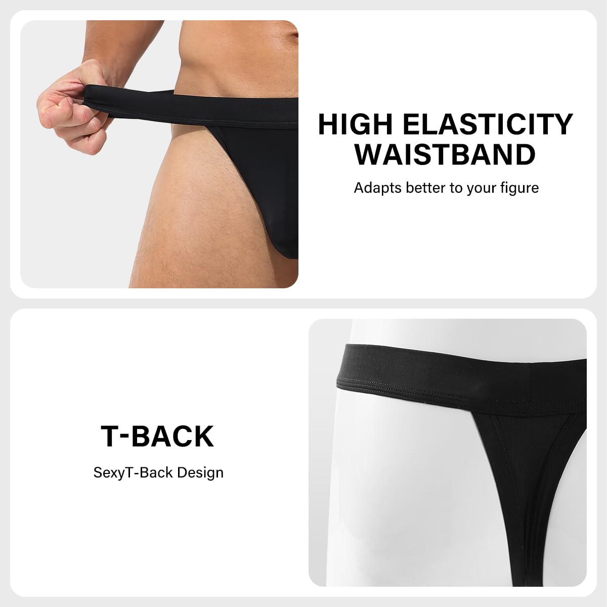Arjen Kroos Mens Sexy Thong Low Rise G-String Pouch Underwear Bikini
