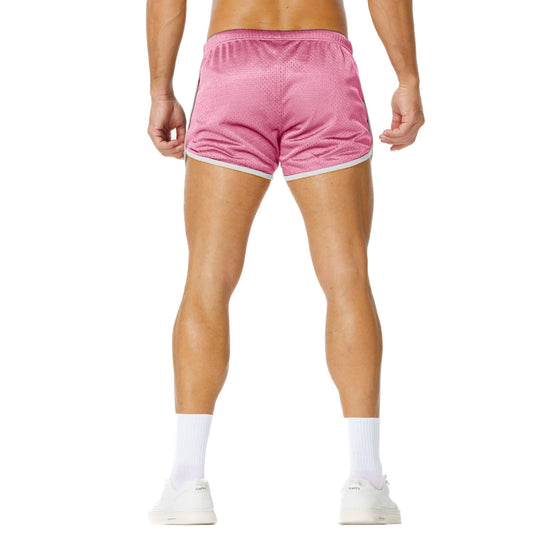 AIMPACT Mens Running Shorts Breathing Workout Gym Booty Short Shorts Pink