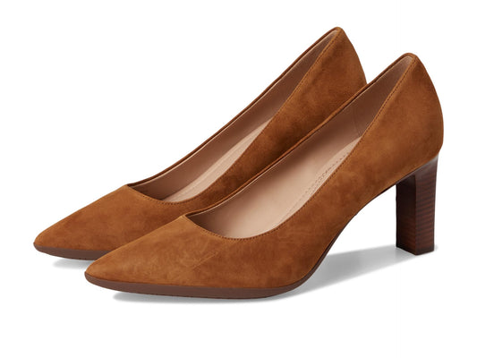 Cole Haan Women's Grand Ambition 2.0 Angelica Pumps, Tobacco Suede/Brown Stack, 8-B US
