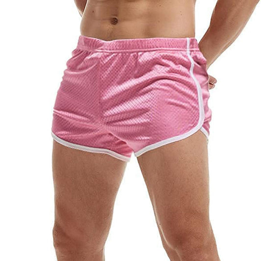 AIMPACT Mens Running Shorts Breathing Workout Gym Booty Short Shorts Pink