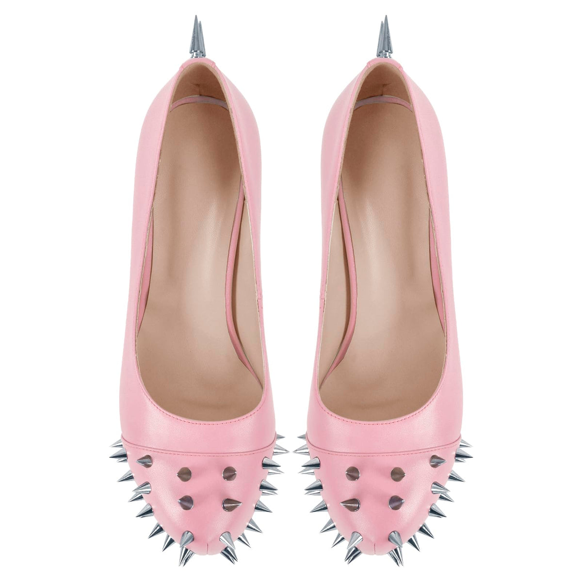 Sissy Sexy Platform Rivets Stiletto High Heel Pumps for Women Goth Pumps Pink Nightclub Pole Dancing