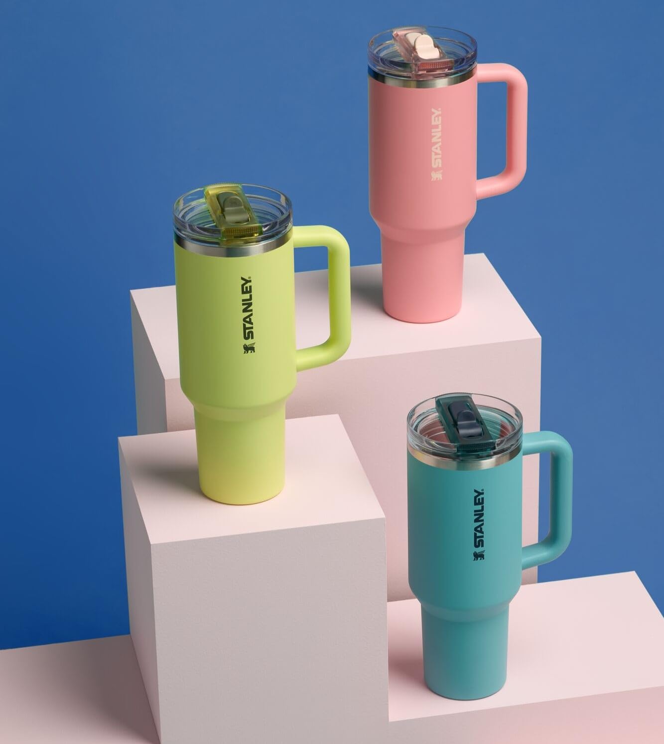 Stanley Quencher ProTour Flip Straw Tumbler with Leakproof Lid 40 oz | Built-In Straw and Handle | Cup Holder Compatible for Travel | Insulated Stainless Steel Cup | BPA-Free | Prickly Pear