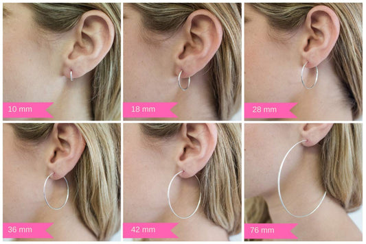 Large 14K Yellow Gold Thick Tube Hoop Earrings, (3mm Tube)