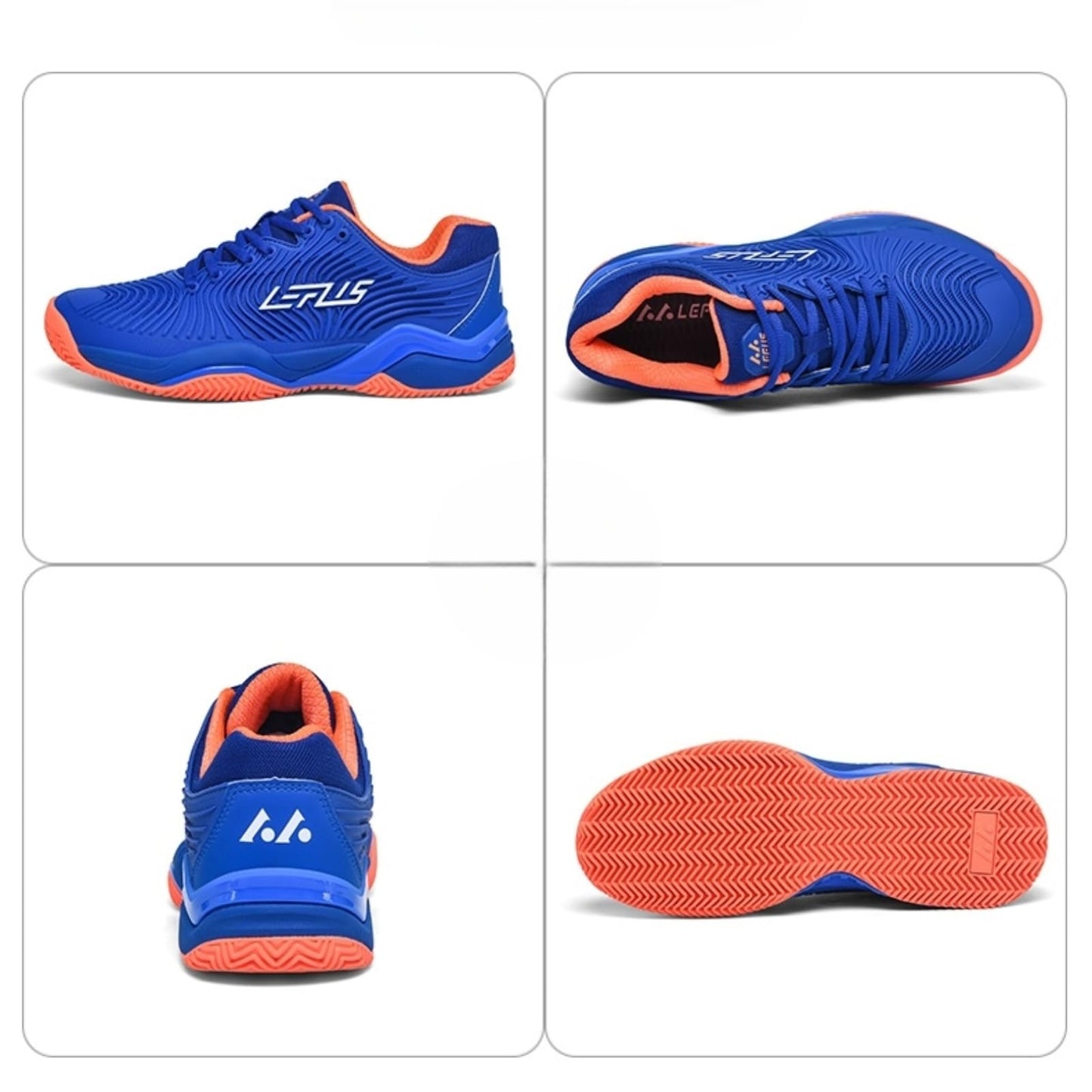 RBEUT Men's Pickleball Shoes - Tennis & Racquetball Anti-Slip Court Sneakers - Cushioned, Breathable for Men and Women Sapphire Blue