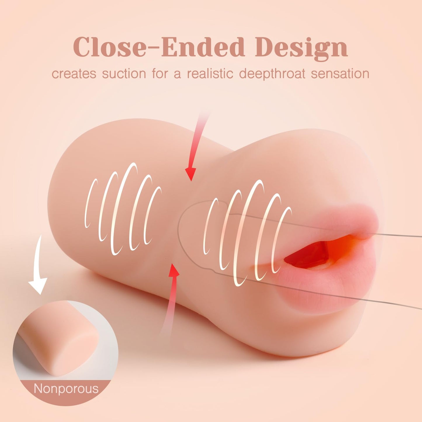 Tracy's Dog Male Masturbators, Deep Throat Blow Job Signature Stroker, Sex Toys for Men, Realistic RUSHSKIN Close-Ended Pocket Pal Oral Adult Toy for Man Masturbation