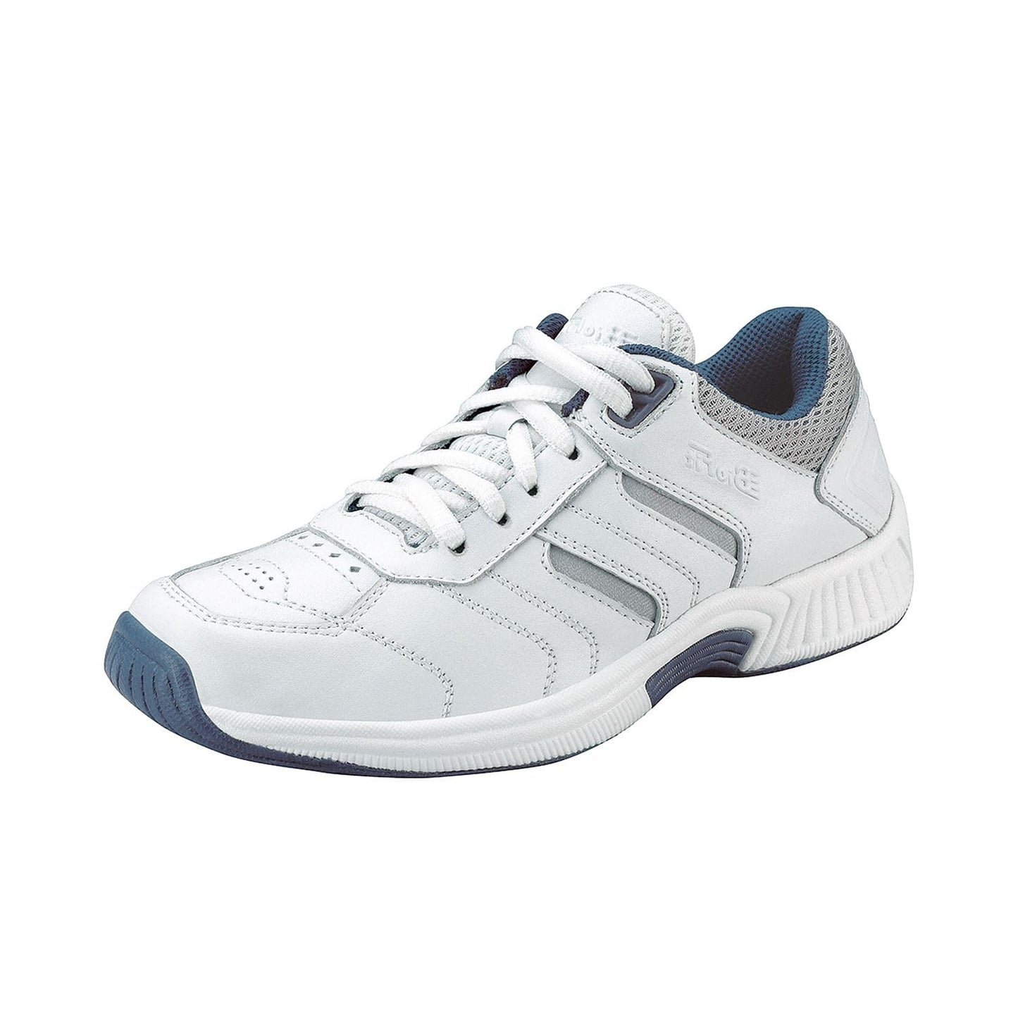 Orthofeet Men's Orthopedic White Leather Pacific Palisades Sneakers, Size 12