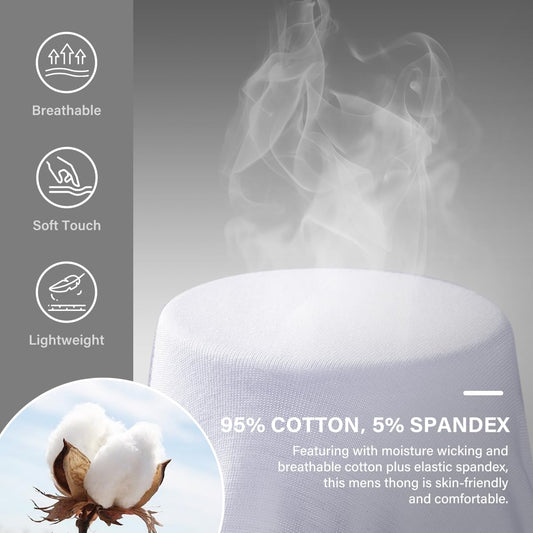 Arjen Kroos Men's Jockstrap Sexy Underwear Cotton Jock Strap Thong Athletic Supporter for Men, White, Large