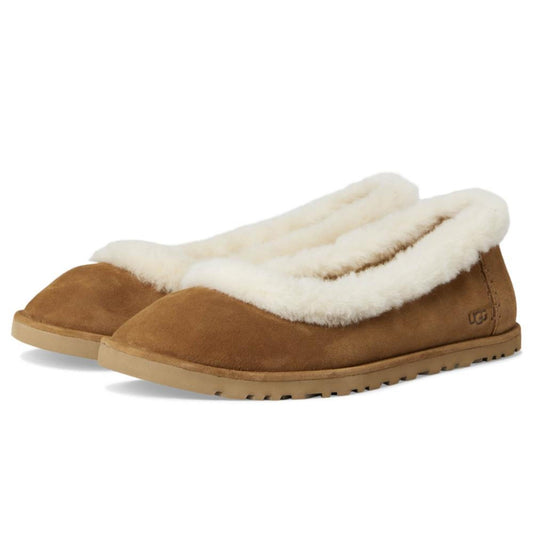 UGG Women's Zora Ballet Flat Shoe, Chestnut, 7.5