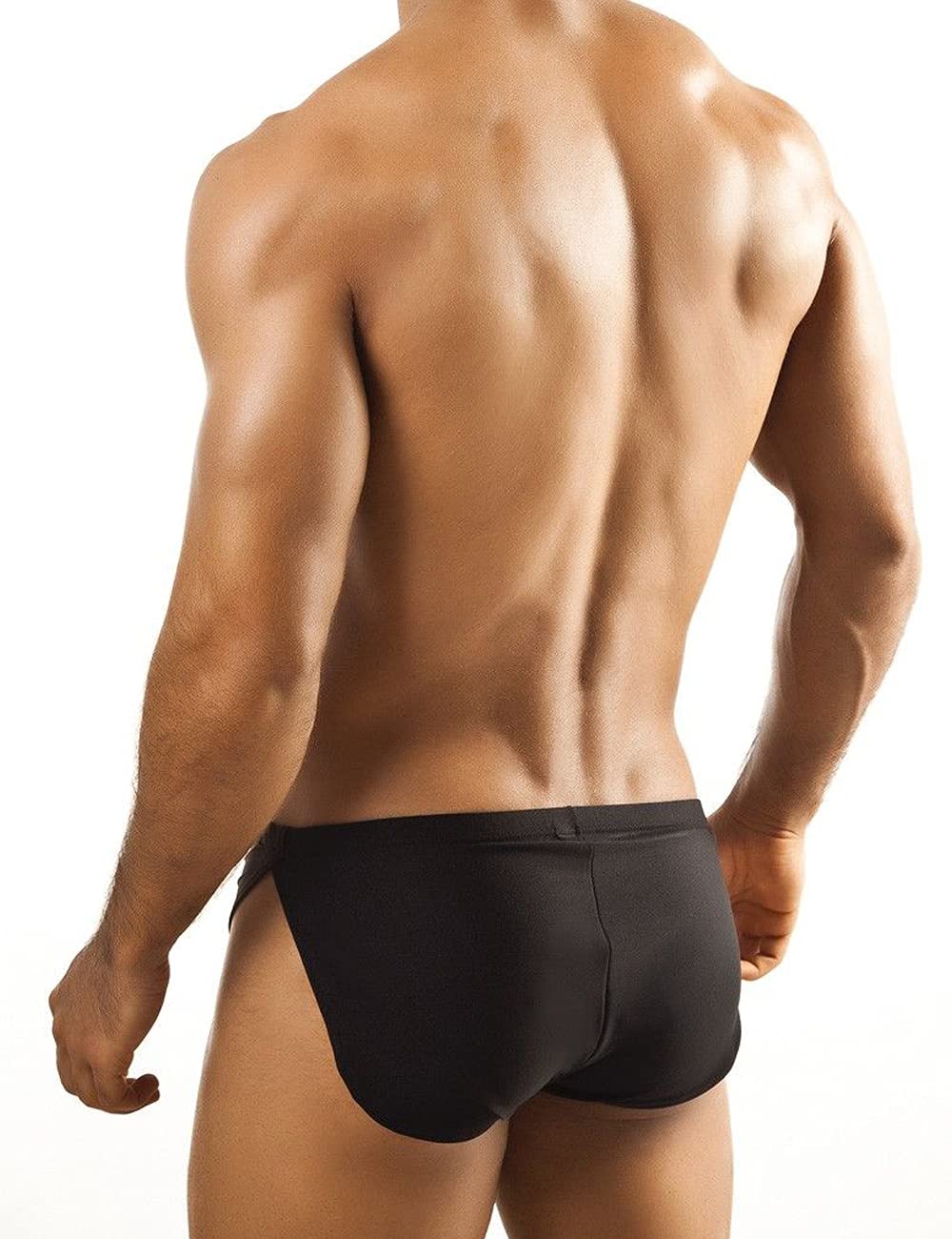 Mens Boxer Briefs with Large Split Sides No Inner Lining Black Color Size M