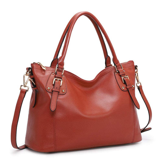 Kattee Leather Handbags Tote Shoulder Bag for Woman Satchel Designer Purse Top Handles Crossbody Bag Large Capacity