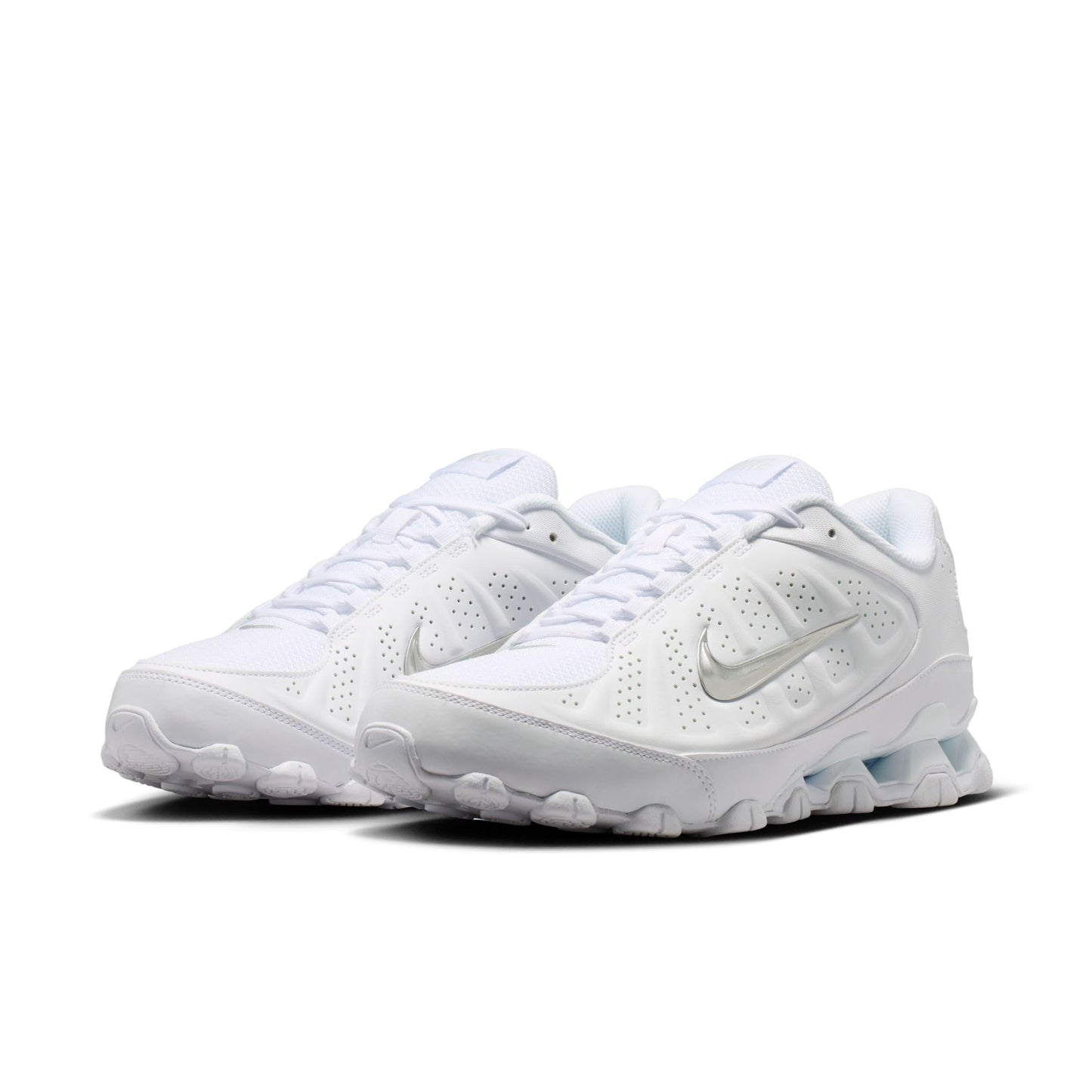 Nike Men's Reax 8 NSW Sl, White/Metallic Silver-Pure Platinum, 12