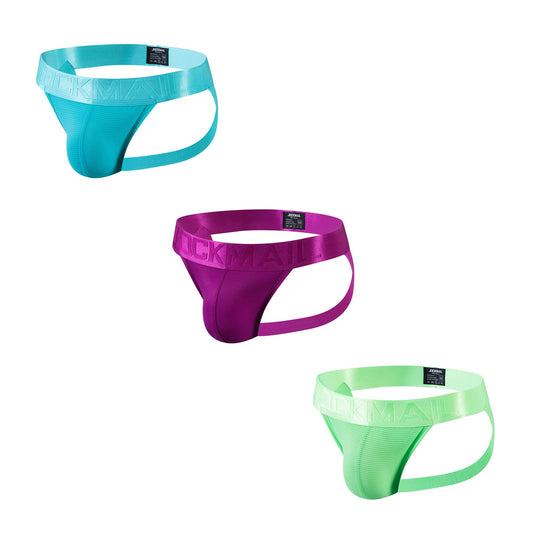 JOCKMAIL 3PCS/Pack Jock straps for Men Breathable Mens Jockstrap Athletic Supporter for Gym,Nightclubs & Special Occasions