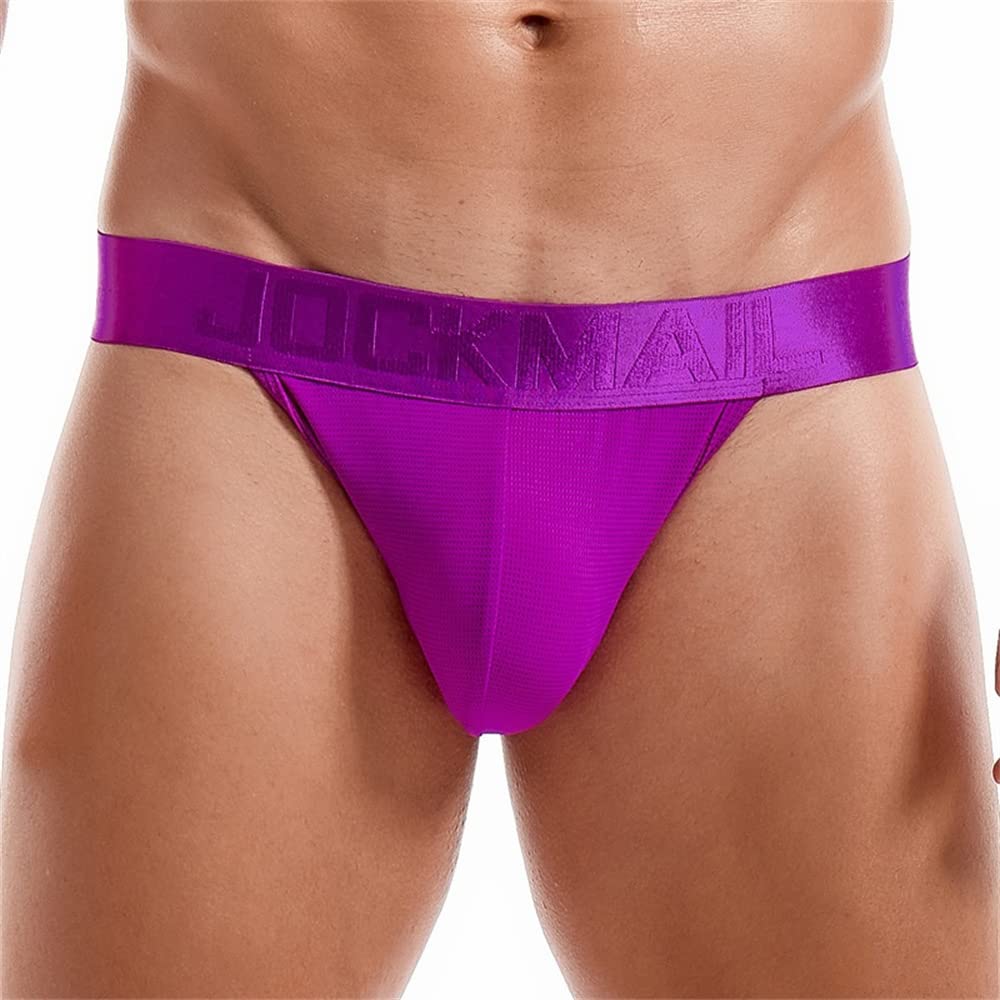 JOCKMAIL Mens Jockstrap Underwear Jock Straps Male Athletic Supporters for Men Purple