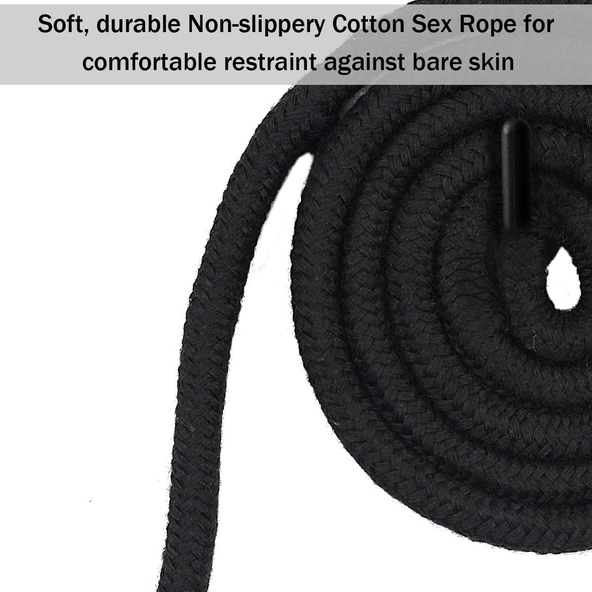 4 X 10m Sex Bondageseil, Weiches-Fesselseil Schwarz Baumwollseil Für sm Sexspielzeug,bondageset fessel Allzweckseil Bondage Set für Paare Fesselspiele