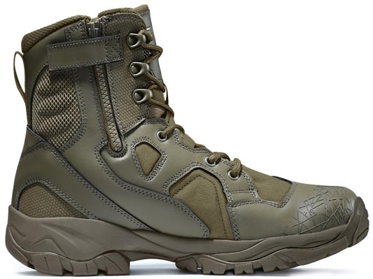 CQR Men's Military Tactical Boots, Lightweight 6 Inches Hiking Combat Boot Durable Breathable Outdoor Work Motorcycle Footwear, Patrol 6 With Zipper Soil Green, 11