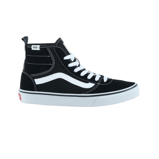 Vans Men's Ashwood Hi Decon Shoe | High Top Fashion Sneakers with Padded Ankle Support, Suede/Canvas Black/White, 11