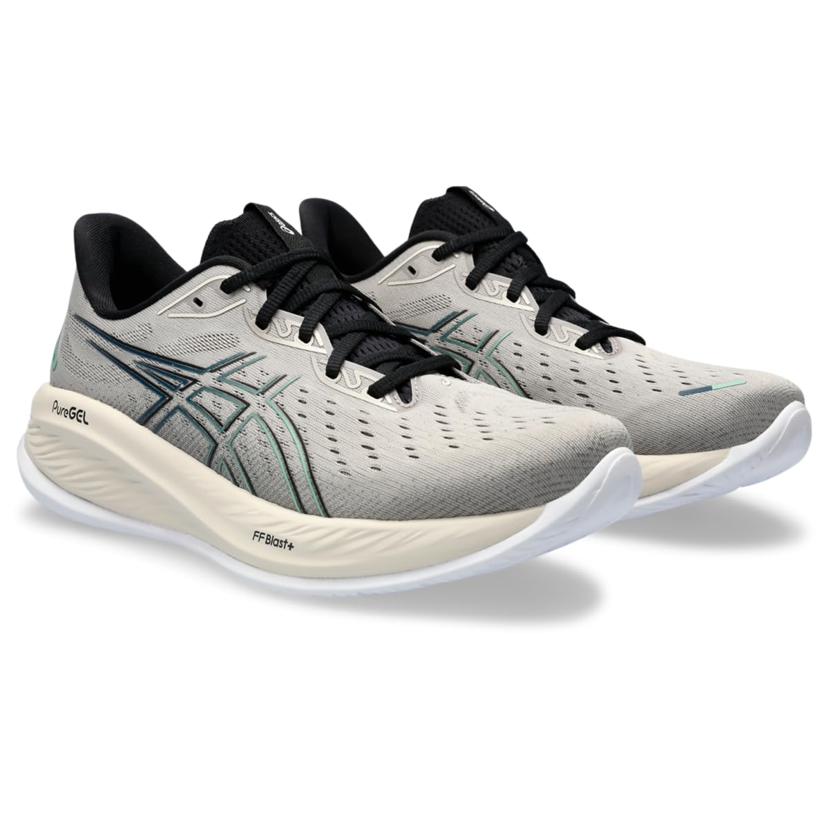 ASICS Men's Gel-Cumulus 26 Running Shoe, 11, Moonrock/Dark Mint