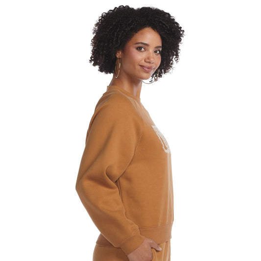 UGG Women's Ugg Logo Crewneck Sweatshirt, Chestnut, M