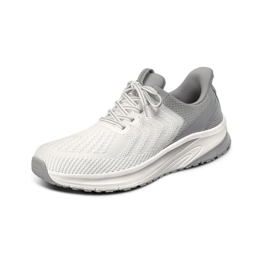 Orthofeet Men's Orthopedic White Hands-Free Tilos Slip-On Sneakers, Size 9.5 Medium