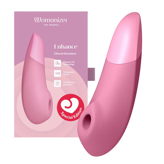Womanizer Enhance 2 in 1 Air Massage Adult Toys & Clitoris Vibrator for Women | Clit Sucker Personal Massagers | Clitoral Stimulator Vibration Sex Toys | Couples Sexual Pleasure Tools | Light Pink