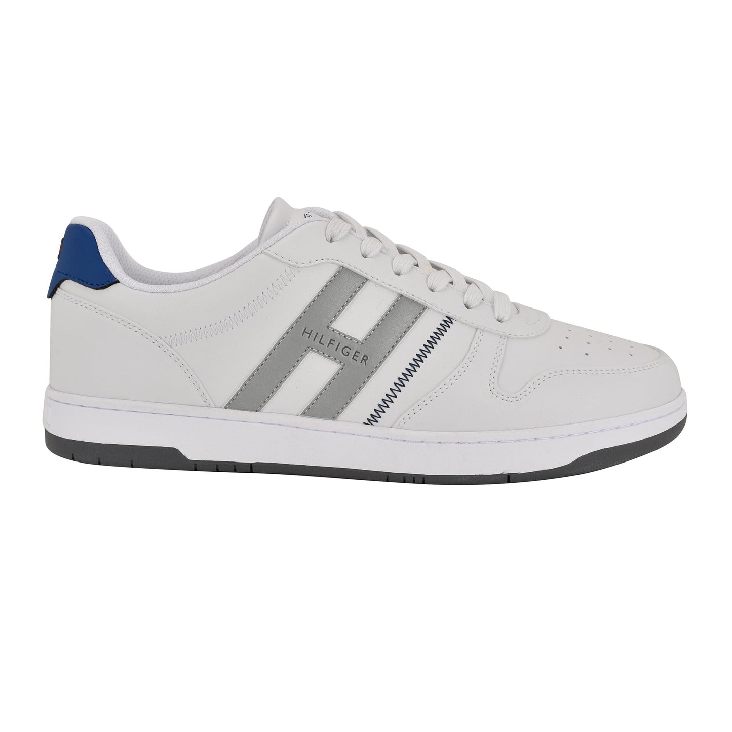 Tommy Hilfiger Men's Tilyas Sneaker, White/Silver/Blue 142, 13