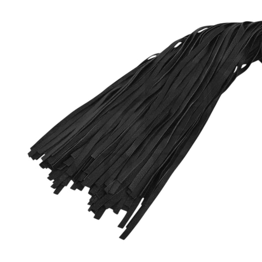 Real Leather Flogger 100 Thick Tails Black | Whip Riding Perfect for Training Shows Leather Whip 18 inch Equestrian Horse Riding Crop