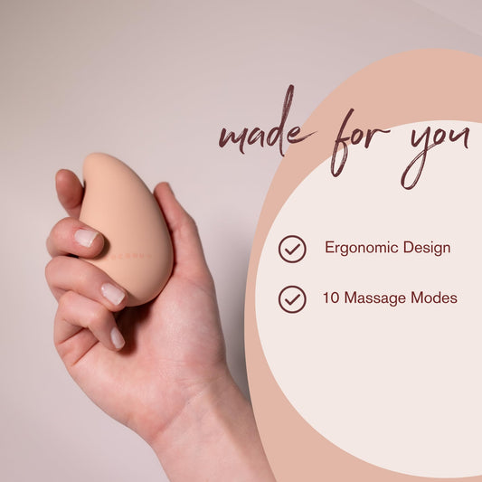 COCONU Wave Rechargeable Body Massager for Muscle Relaxation & Self Care | 10 Vibration Modes | Platinum Silicone | Waterproof | USB Rechargeable | Travel Friendly