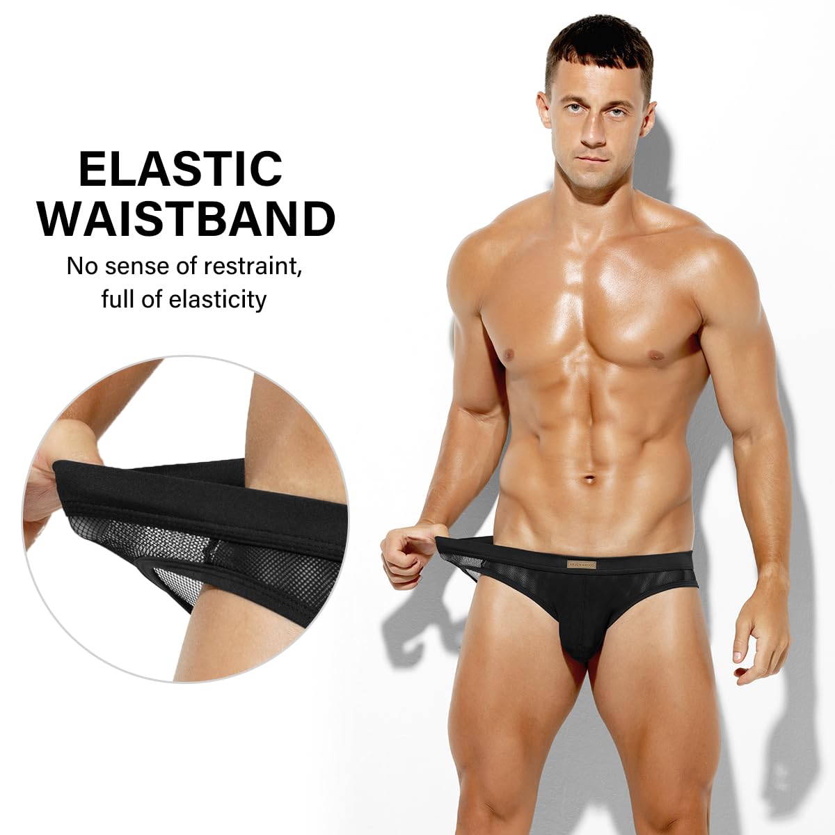 Arjen Kroos Men's Sexy Briefs Breathable Comfortable Mesh Underwear