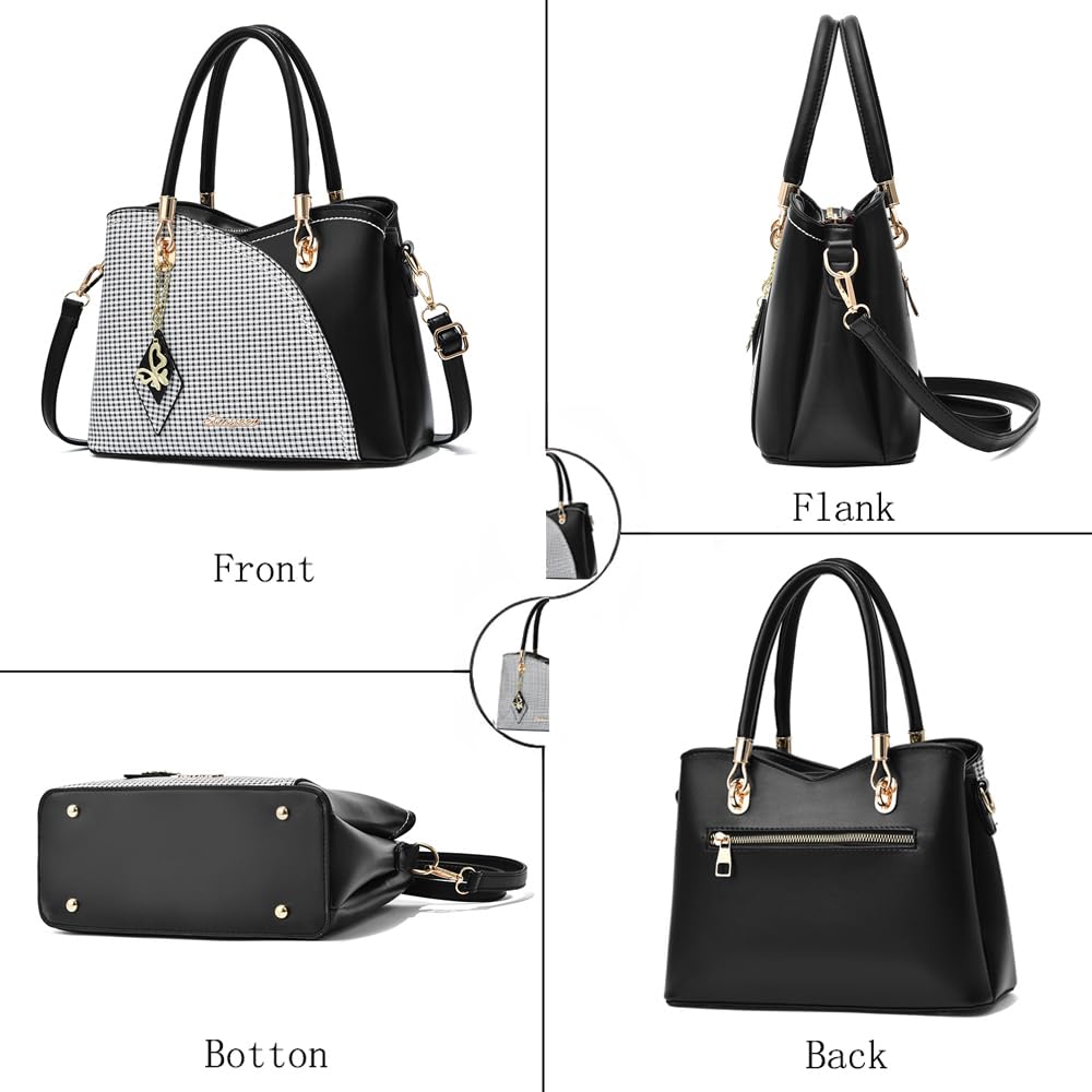 SiMYEER Satchel Purses and Handbags for Women Leather Crossbody Bags Shoulder Tote Bags