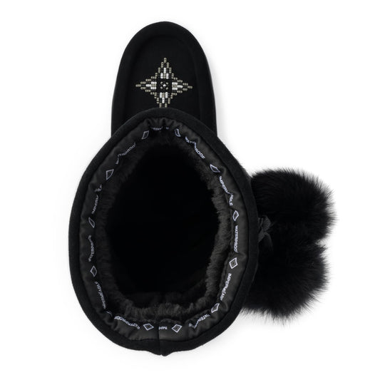 MANITOBAH WP Snowy Owl Suede Mukluk Womens Black L05