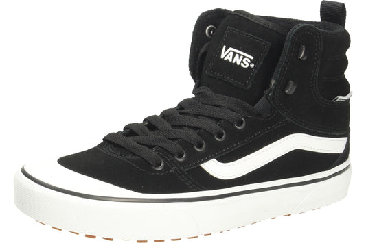 Vans Women's Ashwood Hi Vansguard Shoe | Water-Resistant High Top Sneakers for Everyday Wear, Suede Black/White, 7.5
