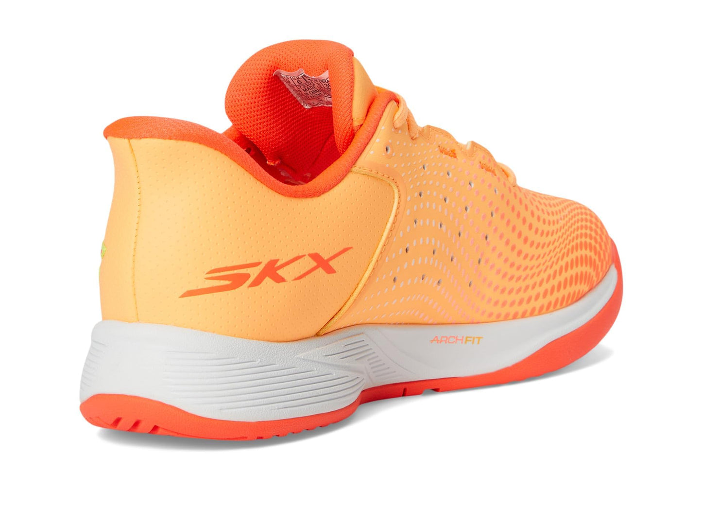 Skechers Women's Viper Court Reload Hands Free Slip-Ins Sneaker, Peach, 9.5