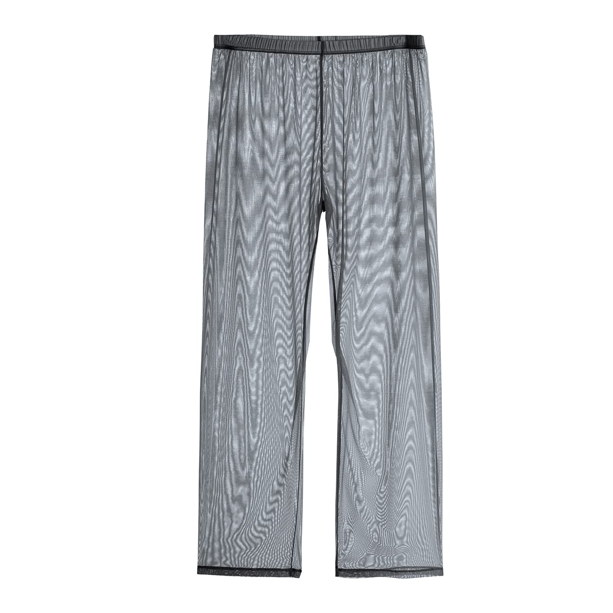 YINYOUYU Mens Mesh Pants See Through Underwear Pajama Bottoms Lounge Home Leggings Sleepwear Cool Dry Yoga Trousers XL Grey