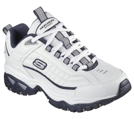 Skechers mens Energy Afterburn road running shoes, White/Navy, 9.5 US