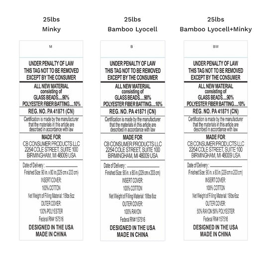 LUXOME Luxury Weighted Blanket for Adults | Includes Cover | 25 lbs | 90"x80" | King Size | Clay