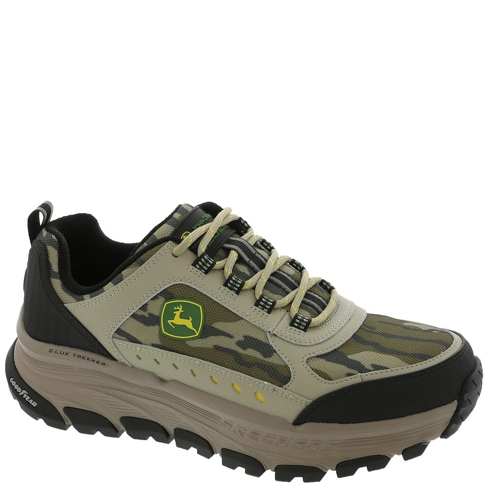 Skechers Men's John Deere D'Lux Trekker Soundguard Lace Up Hiking Shoe, Camouflage, 7