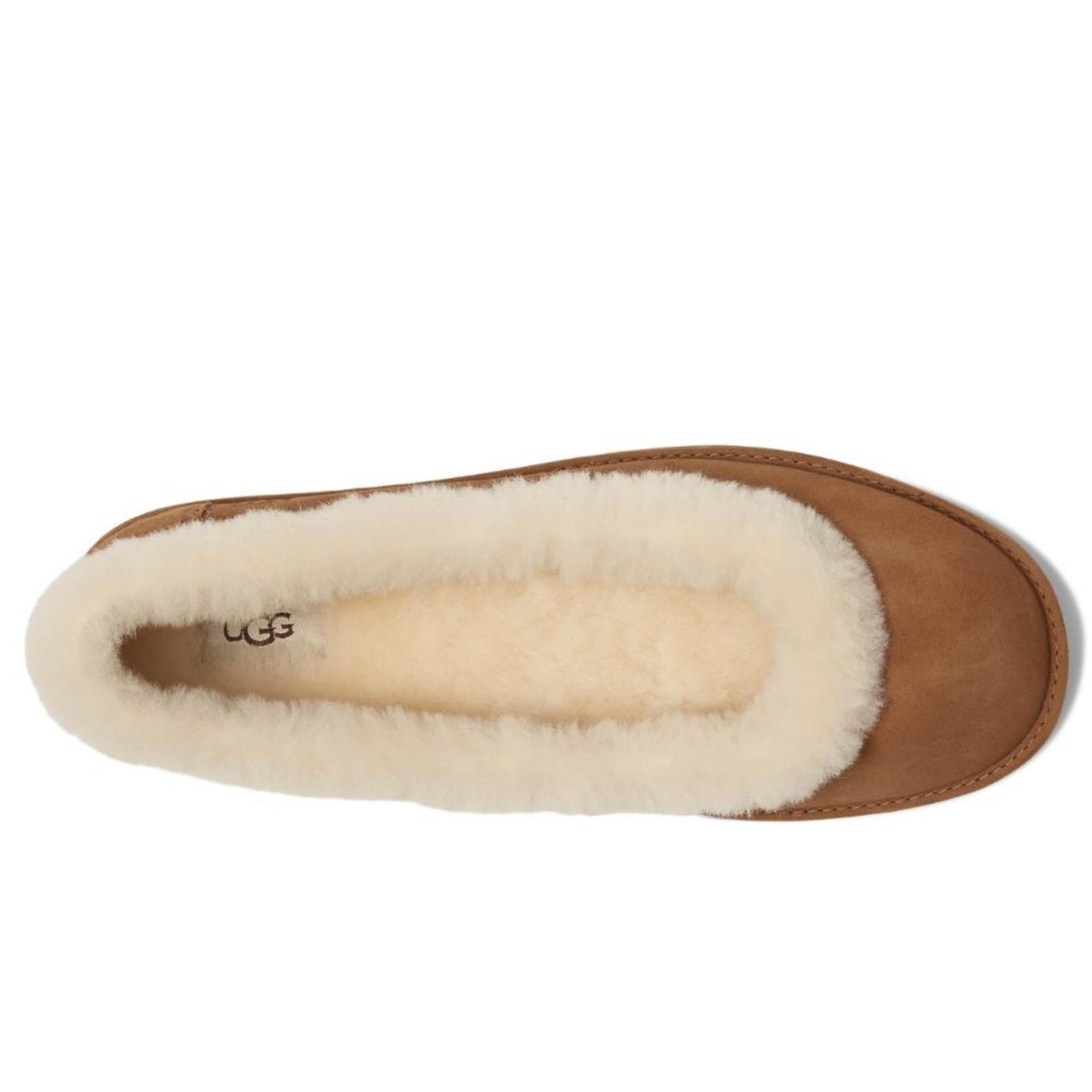 UGG Women's Zora Ballet Flat Shoe, Chestnut, 7.5