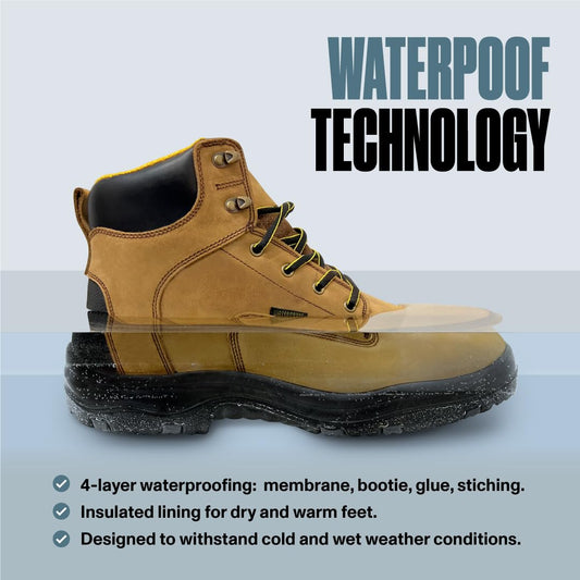 EVERBOOTS Ultra Dry Men's Waterproof Lightweight Work Boots 8, COPPER